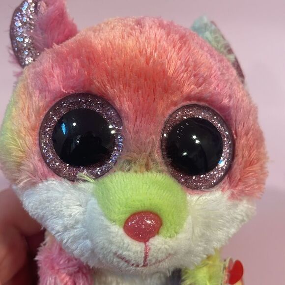 2018 Ty Beanie Boos Rodney the Multicoloured Hamster Great Used Condition 6” - Picture 6 of 10